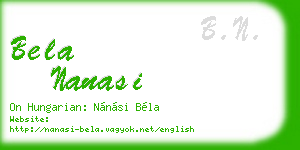 bela nanasi business card